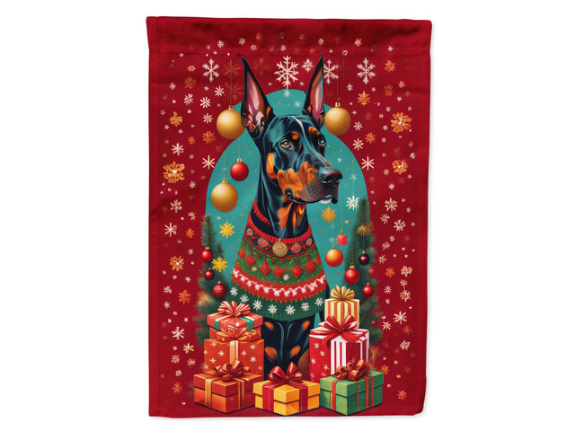 Caroline's Treasures DAC3077GF Doberman Pinscher Holiday Christmas Garden Flag Mailbox Flag Decorative Yard Flag Banner Outside Patio Artwork Yard...
