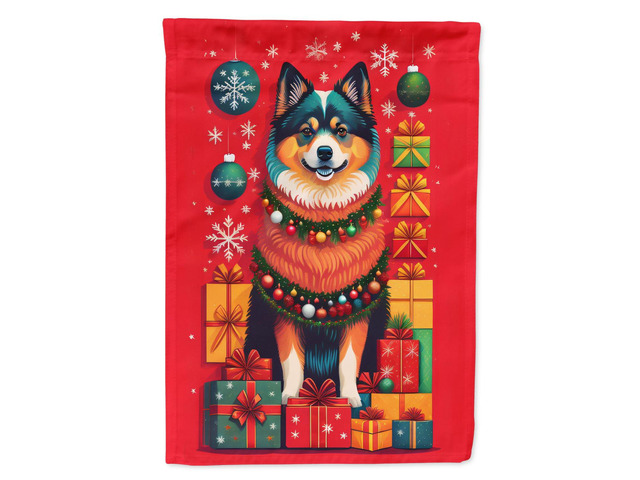 Caroline's Treasures DAC3086CHF Finnish Lapphund Holiday Christmas House Flag Large Porch Sleeve Pole Decorative Outside Yard Banner Artwork Wall...