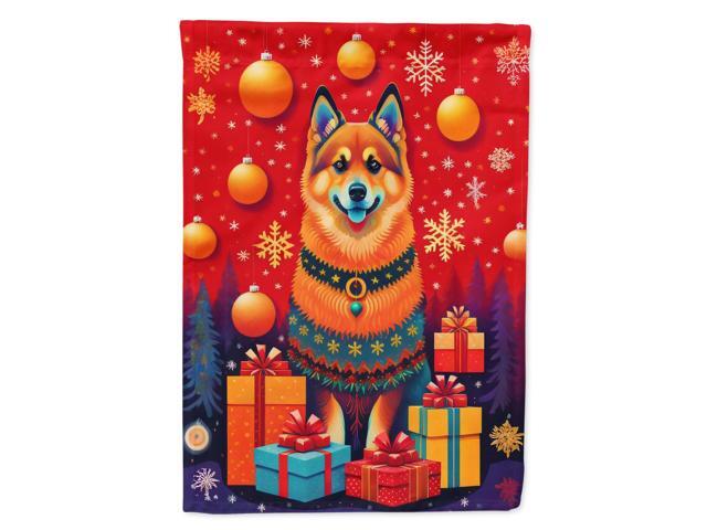 Caroline's Treasures DAC3087CHF Finnish Spitz Holiday Christmas House Flag Large Porch Sleeve Pole Decorative Outside Yard Banner Artwork Wall...