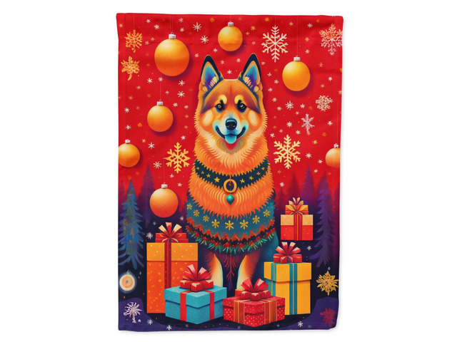 Caroline's Treasures DAC3087GF Finnish Spitz Holiday Christmas Garden Flag Mailbox Flag Decorative Yard Flag Banner Outside Patio Artwork Yard...