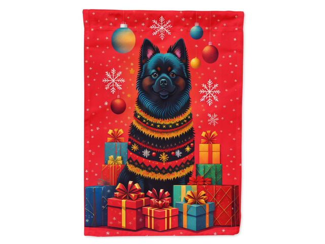 Caroline's Treasures DAC3092GF German Spitz Holiday Christmas Garden Flag Mailbox Flag Decorative Yard Flag Banner Outside Patio Artwork Yard...