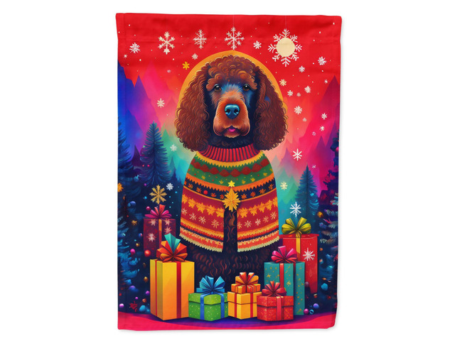 Caroline's Treasures DAC3108GF Irish Water Spaniel Holiday Christmas Garden Flag Mailbox Flag Decorative Yard Flag Banner Outside Patio Artwork...