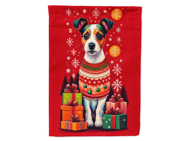 Caroline's Treasures DAC3110GF Jack Russell Terrier Holiday Christmas Garden Flag Mailbox Flag Decorative Yard Flag Banner Outside Patio Artwork...