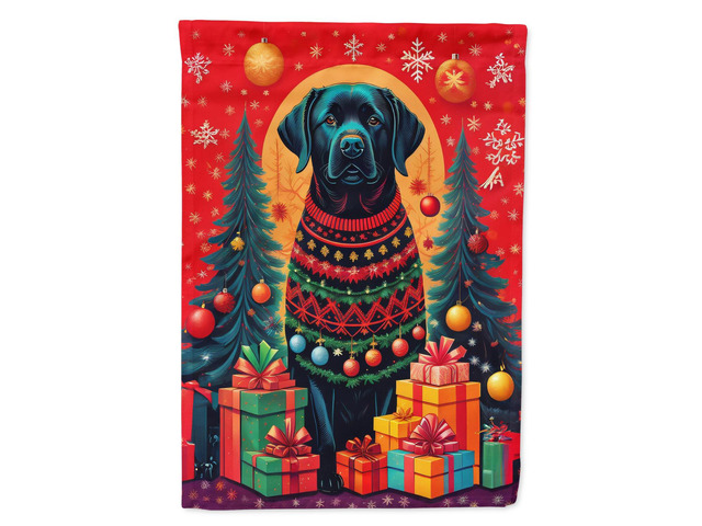 Caroline's Treasures DAC3117CHF Labrador Retriever Holiday Christmas House Flag Large Porch Sleeve Pole Decorative Outside Yard Banner Artwork Wall...