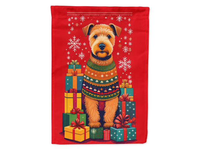 Caroline's Treasures DAC3120CHF Lakeland Terrier Holiday Christmas House Flag Large Porch Sleeve Pole Decorative Outside Yard Banner Artwork Wall...