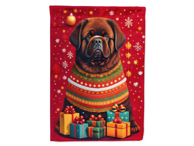 Caroline's Treasures DAC3127CHF Newfoundland Holiday Christmas House Flag Large Porch Sleeve Pole Decorative Outside Yard Banner Artwork Wall...