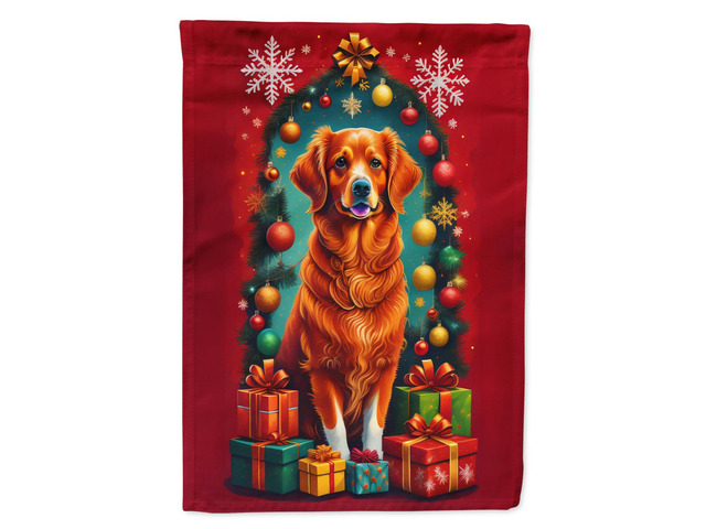 Caroline's Treasures DAC3131CHF Nova Scotia Duck Toller Holiday Christmas House Flag Large Porch Sleeve Pole Decorative Outside Yard Banner Artwork...