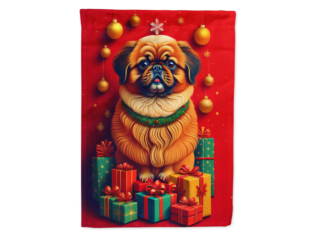 Caroline's Treasures DAC3135GF Pekingese Holiday Christmas Garden Flag Mailbox Flag Decorative Yard Flag Banner Outside Patio Artwork Yard Flower...