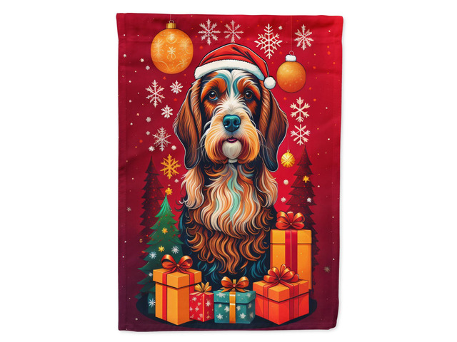 Caroline's Treasures DAC3136CHF Petit Basset Griffon Vendeen Holiday Christmas House Flag Large Porch Sleeve Pole Decorative Outside Yard Banner...