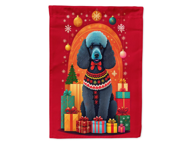 Caroline's Treasures DAC3140CHF Poodle Holiday Christmas House Flag Large Porch Sleeve Pole Decorative Outside Yard Banner Artwork Wall Hanging,...