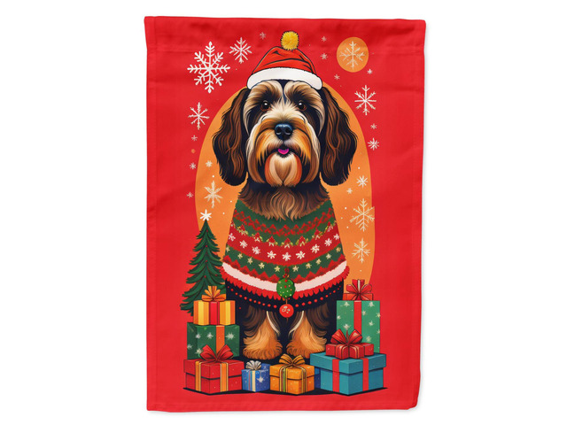 Caroline's Treasures DAC3169CHF Tibetan Terrier Holiday Christmas House Flag Large Porch Sleeve Pole Decorative Outside Yard Banner Artwork Wall...