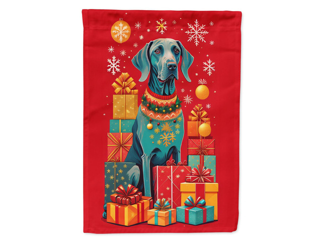 Caroline's Treasures DAC3171GF Weimaraner Holiday Christmas Garden Flag Mailbox Flag Decorative Yard Flag Banner Outside Patio Artwork Yard Flower...
