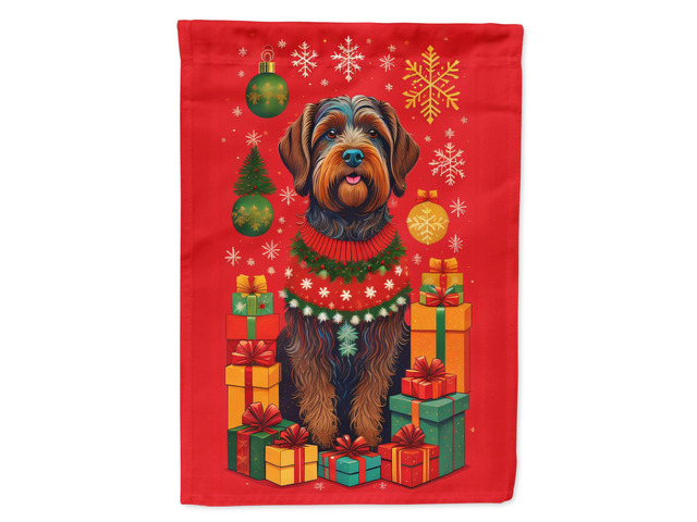 Caroline's Treasures DAC3175CHF Wirehaired Pointing Griffon Holiday Christmas House Flag Large Porch Sleeve Pole Decorative Outside Yard Banner...