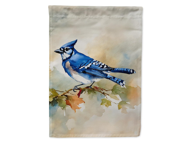 Caroline's Treasures Blue Jay House Flag Large Porch Sleeve Pole Decorative Outside Yard Banner Artwork Wall Hanging, Polyester, House Size,...