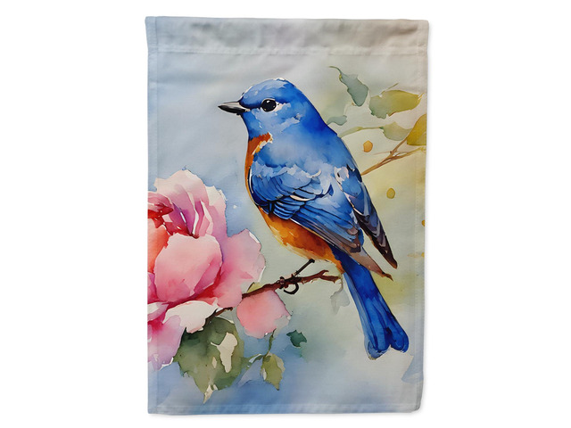 Caroline's Treasures Bluebird House Flag Large Porch Sleeve Pole Decorative Outside Yard Banner Artwork Wall Hanging, Polyester, House Size,...
