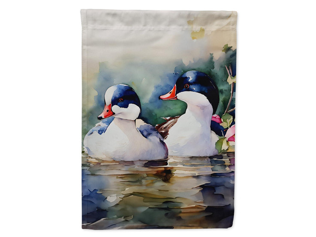 Caroline's Treasures Bufflehead House Flag Large Porch Sleeve Pole Decorative Outside Yard Banner Artwork Wall Hanging, Polyester, House Size,...