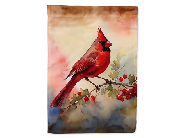 Caroline's Treasures Cardinal House Flag Large Porch Sleeve Pole Decorative Outside Yard Banner Artwork Wall Hanging, Polyester, House Size,...