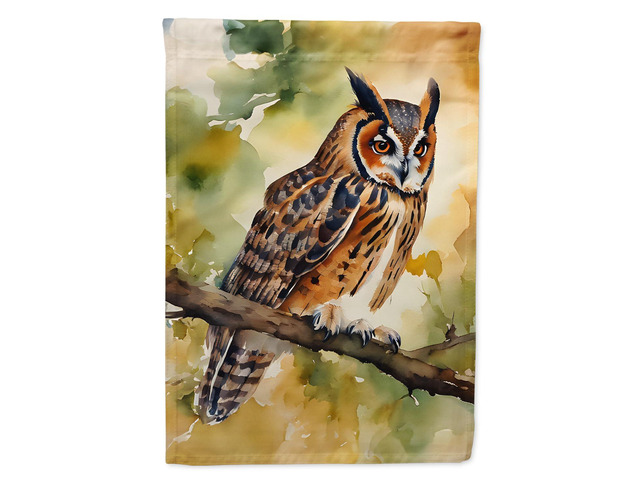Caroline's Treasures Long-Eared Owl Garden Flag Mailbox Flag Decorative Yard Flag Banner Outside Patio Artwork Yard Flower Beds, Garden Size,...
