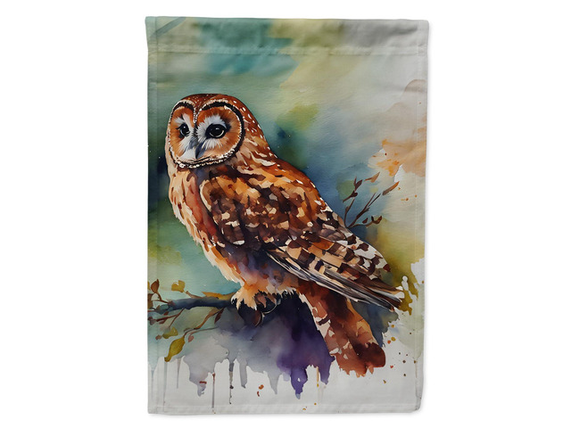 Caroline's Treasures Tawny Owl House Flag Large Porch Sleeve Pole Decorative Outside Yard Banner Artwork Wall Hanging, Polyester, House Size,...