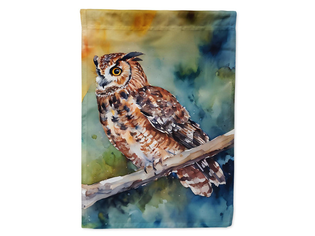 Caroline's Treasures Tawny Owl House Flag Large Porch Sleeve Pole Decorative Outside Yard Banner Artwork Wall Hanging, Polyester, House Size,...