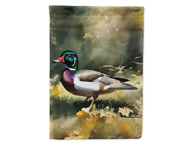 Caroline's Treasures Wood Duck House Flag Large Porch Sleeve Pole Decorative Outside Yard Banner Artwork Wall Hanging, Polyester, House Size,...