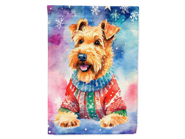 Caroline's Treasures DAC3324CHF Airedale Terrier Christmas House Flag Large Porch Sleeve Pole Decorative Outside Yard Banner Artwork Wall Hanging,...