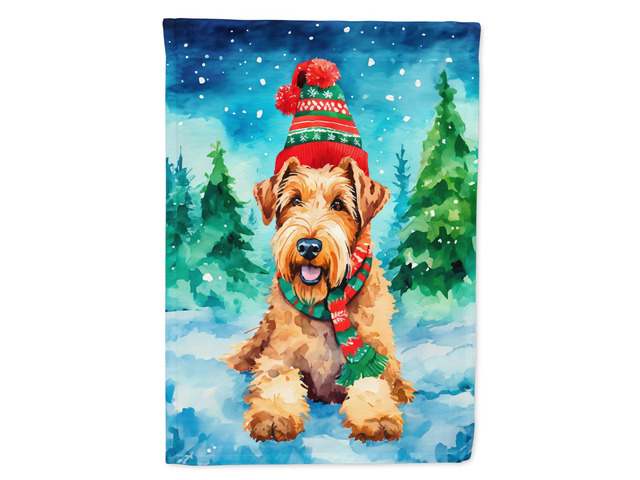 Caroline's Treasures DAC3325CHF Airedale Terrier Christmas House Flag Large Porch Sleeve Pole Decorative Outside Yard Banner Artwork Wall Hanging,...