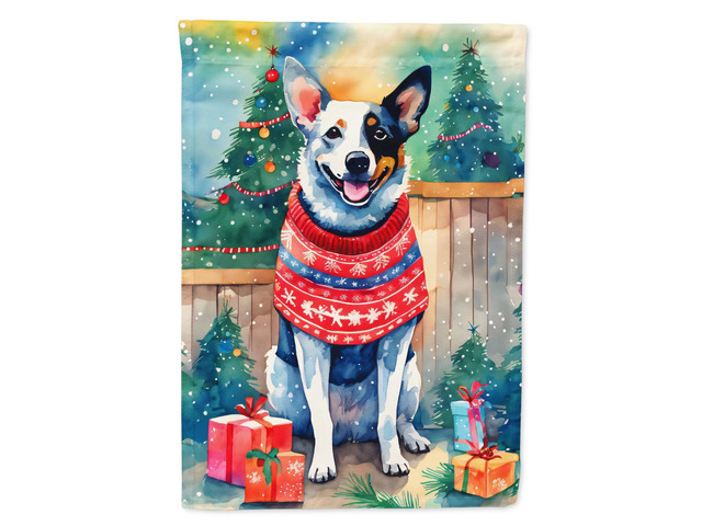 Caroline's Treasures DAC3335CHF Australian Cattle Dog Christmas House Flag Large Porch Sleeve Pole Decorative Outside Yard Banner Artwork Wall...