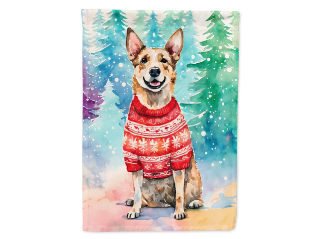 Caroline's Treasures DAC3336CHF Australian Cattle Dog Christmas House Flag Large Porch Sleeve Pole Decorative Outside Yard Banner Artwork Wall...