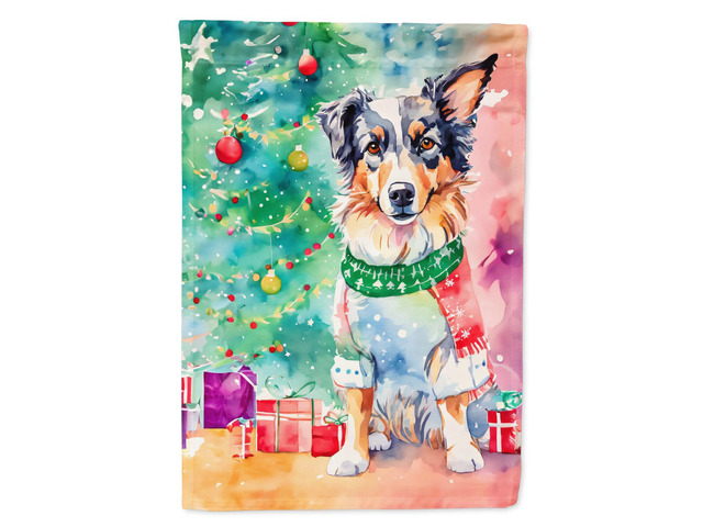 Caroline's Treasures DAC3338CHF Australian Shepherd Christmas House Flag Large Porch Sleeve Pole Decorative Outside Yard Banner Artwork Wall...