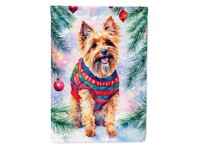 Caroline's Treasures DAC3341CHF Australian Terrier Christmas House Flag Large Porch Sleeve Pole Decorative Outside Yard Banner Artwork Wall...