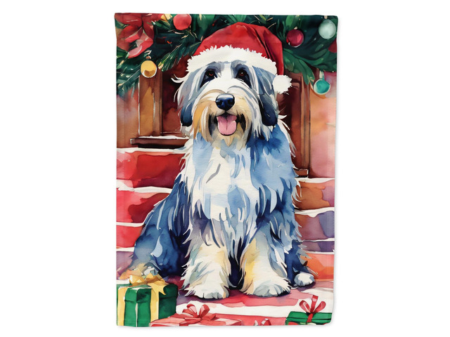 Caroline's Treasures DAC3354GF Bearded Collie Christmas Garden Flag Mailbox Flag Decorative Yard Flag Banner Outside Patio Artwork Yard Flower...