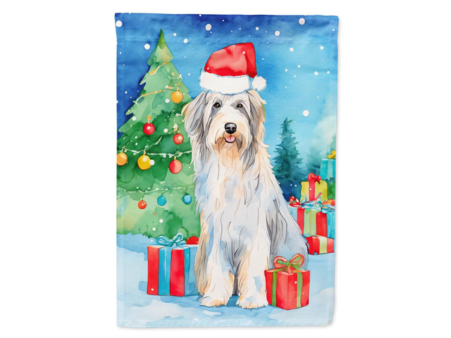 Caroline's Treasures DAC3355GF Bearded Collie Christmas Garden Flag Mailbox Flag Decorative Yard Flag Banner Outside Patio Artwork Yard Flower...