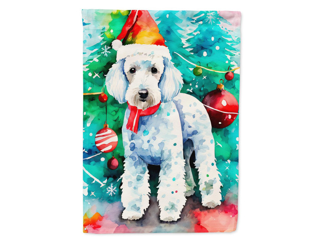 Caroline's Treasures DAC3357GF Bedlington Terrier Christmas Garden Flag Mailbox Flag Decorative Yard Flag Banner Outside Patio Artwork Yard Flower...