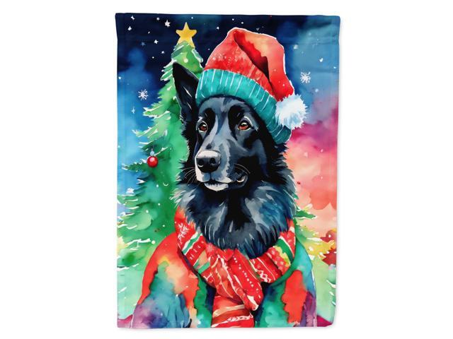 Caroline's Treasures DAC3360GF Belgian Sheepdog Christmas Garden Flag Mailbox Flag Decorative Yard Flag Banner Outside Patio Artwork Yard Flower...