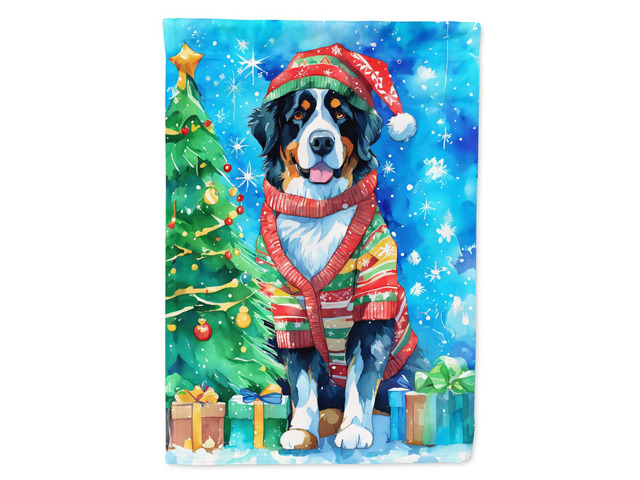 Caroline's Treasures DAC3361CHF Bernese Mountain Dog Christmas House Flag Large Porch Sleeve Pole Decorative Outside Yard Banner Artwork Wall...
