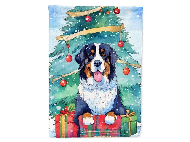 Caroline's Treasures DAC3363CHF Bernese Mountain Dog Christmas House Flag Large Porch Sleeve Pole Decorative Outside Yard Banner Artwork Wall...