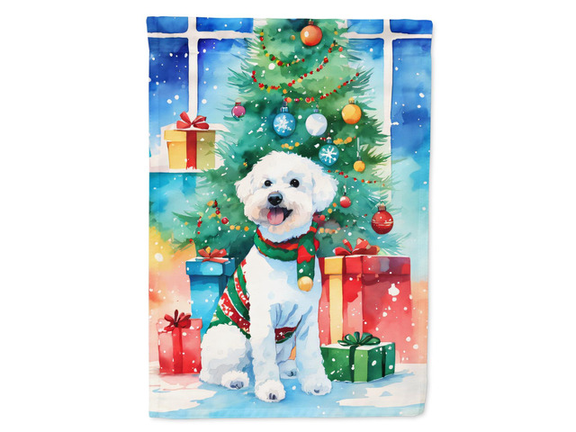 Caroline's Treasures DAC3369CHF Bichon Frise Christmas House Flag Large Porch Sleeve Pole Decorative Outside Yard Banner Artwork Wall Hanging,...