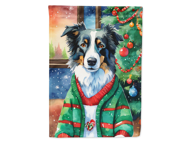 Caroline's Treasures DAC3378GF Border Collie Christmas Garden Flag Mailbox Flag Decorative Yard Flag Banner Outside Patio Artwork Yard Flower Beds,...