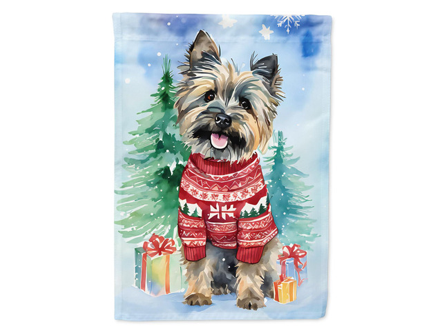 Caroline's Treasures DAC3401GF Cairn Terrier Christmas Garden Flag Mailbox Flag Decorative Yard Flag Banner Outside Patio Artwork Yard Flower Beds,...