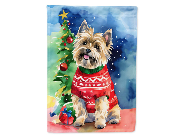 Caroline's Treasures DAC3403GF Cairn Terrier Christmas Garden Flag Mailbox Flag Decorative Yard Flag Banner Outside Patio Artwork Yard Flower Beds,...