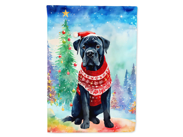 Caroline's Treasures DAC3406CHF Cane Corso Christmas House Flag Large Porch Sleeve Pole Decorative Outside Yard Banner Artwork Wall Hanging,...