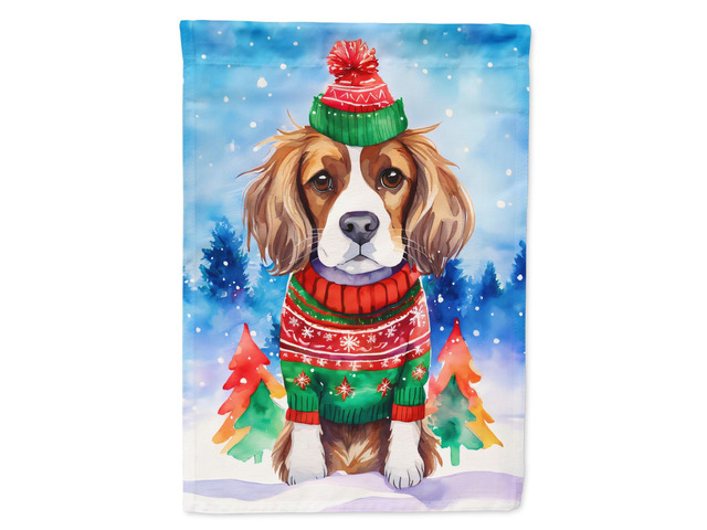 Caroline's Treasures DAC3413CHF Cavalier Spaniel Christmas House Flag Large Porch Sleeve Pole Decorative Outside Yard Banner Artwork Wall Hanging,...