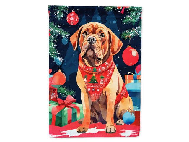 Caroline's Treasures DAC3443GF Dogue de Bordeaux Christmas Garden Flag Mailbox Flag Decorative Yard Flag Banner Outside Patio Artwork Yard Flower...