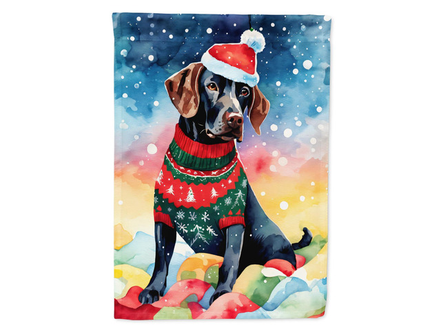 Caroline's Treasures DAC3468CHF German Shorthaired Pointer Christmas House Flag Large Porch Sleeve Pole Decorative Outside Yard Banner Artwork Wall...