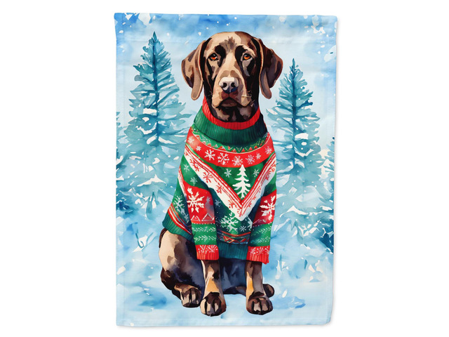 Caroline's Treasures DAC3469CHF German Shorthaired Pointer Christmas House Flag Large Porch Sleeve Pole Decorative Outside Yard Banner Artwork Wall...