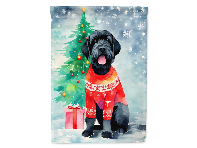 Caroline's Treasures DAC3473CHF Giant Schnauzer Christmas House Flag Large Porch Sleeve Pole Decorative Outside Yard Banner Artwork Wall Hanging,...