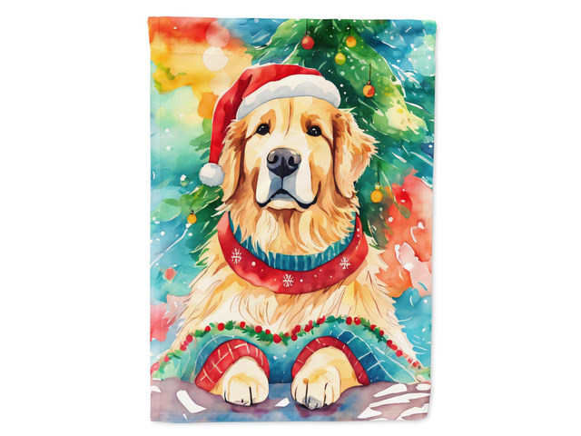 Caroline's Treasures DAC3475CHF Golden Retriever Christmas House Flag Large Porch Sleeve Pole Decorative Outside Yard Banner Artwork Wall Hanging,...