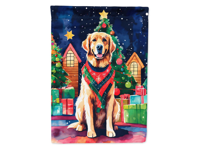 Caroline's Treasures DAC3479CHF Golden Retriever Christmas House Flag Large Porch Sleeve Pole Decorative Outside Yard Banner Artwork Wall Hanging,...