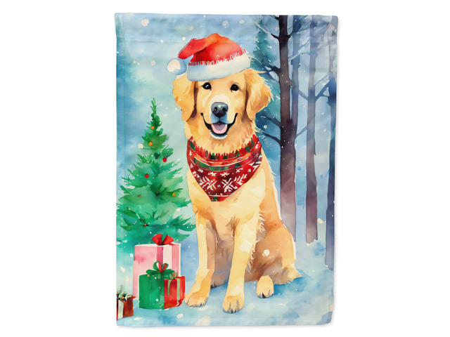 Caroline's Treasures DAC3481GF Golden Retriever Christmas Garden Flag Mailbox Flag Decorative Yard Flag Banner Outside Patio Artwork Yard Flower...